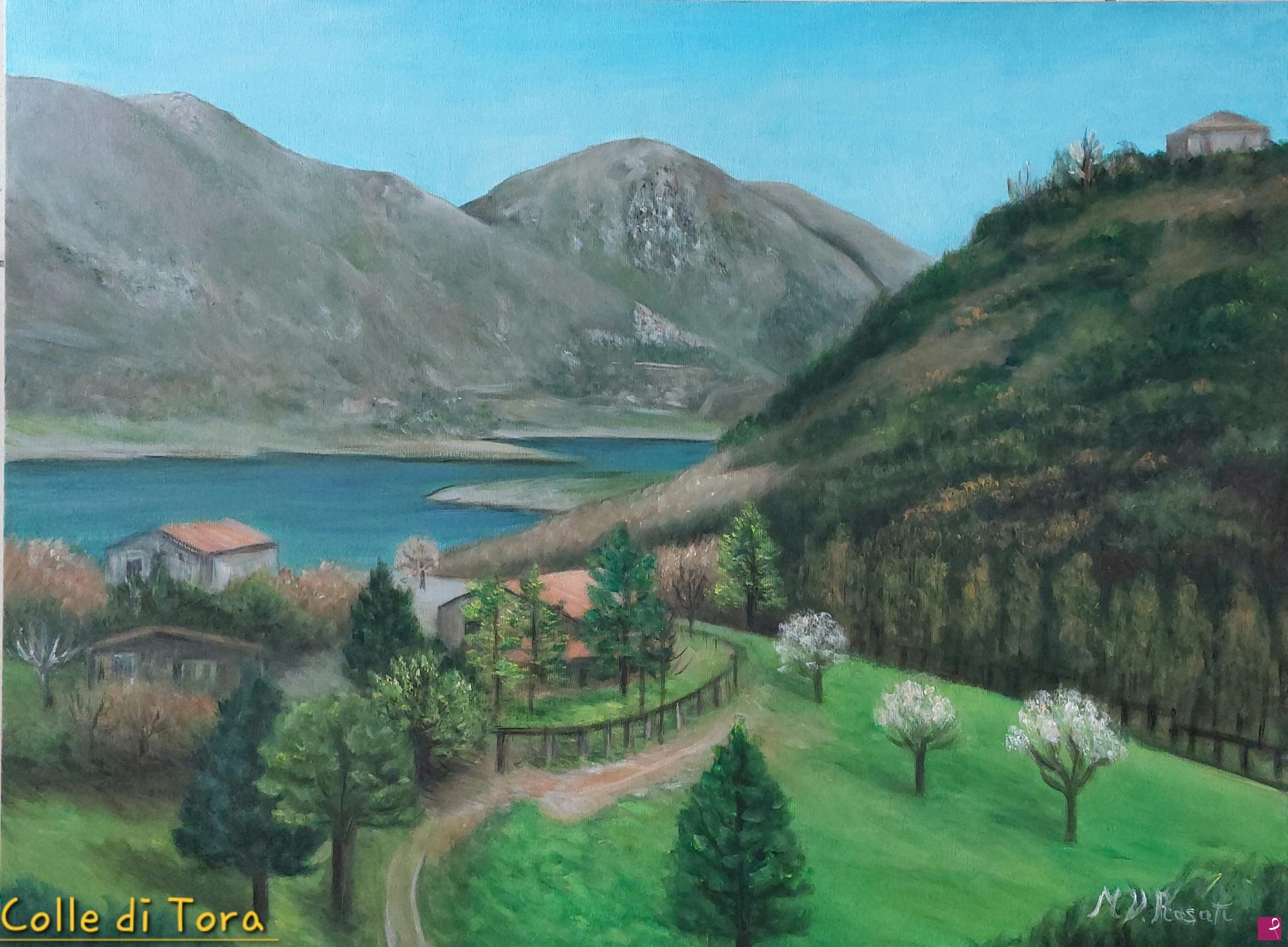 quadri in vendita online - Colle di Tora sul Lago del Turano (Lazio)
