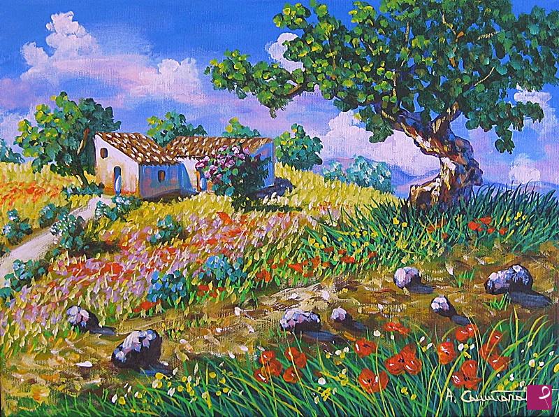quadri in vendita online - Collina - www.paesaggicammarata.it