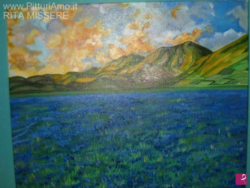 quadri in vendita online - colline al tramonto