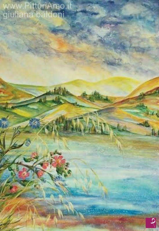 quadri in vendita online - Colline del Lago Trasimeno  (Umbria)