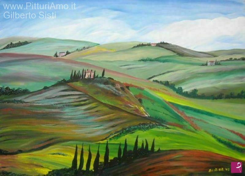 quadri in vendita online - Colline Toscane