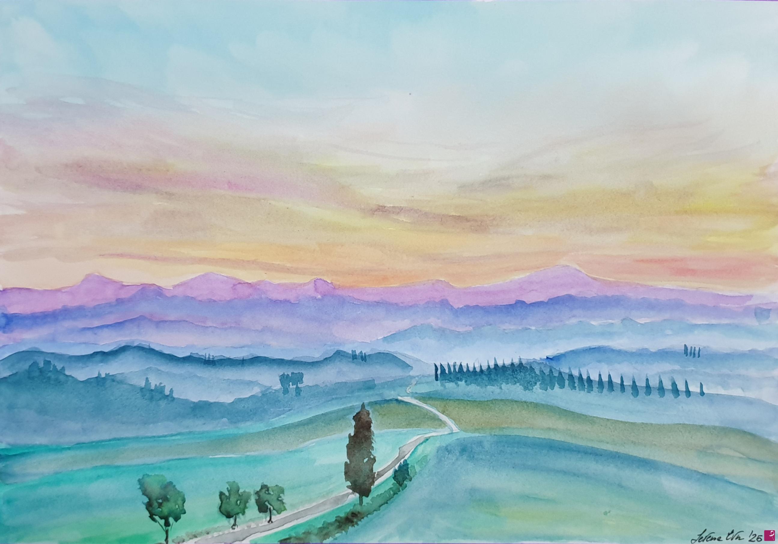 quadri in vendita online - Colline toscane