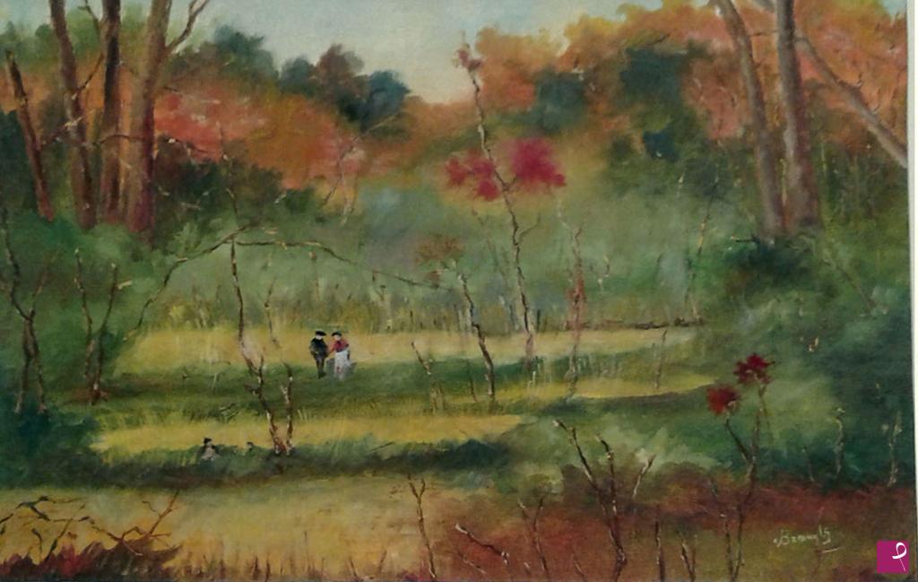 quadri in vendita online - colloquio nel bosco