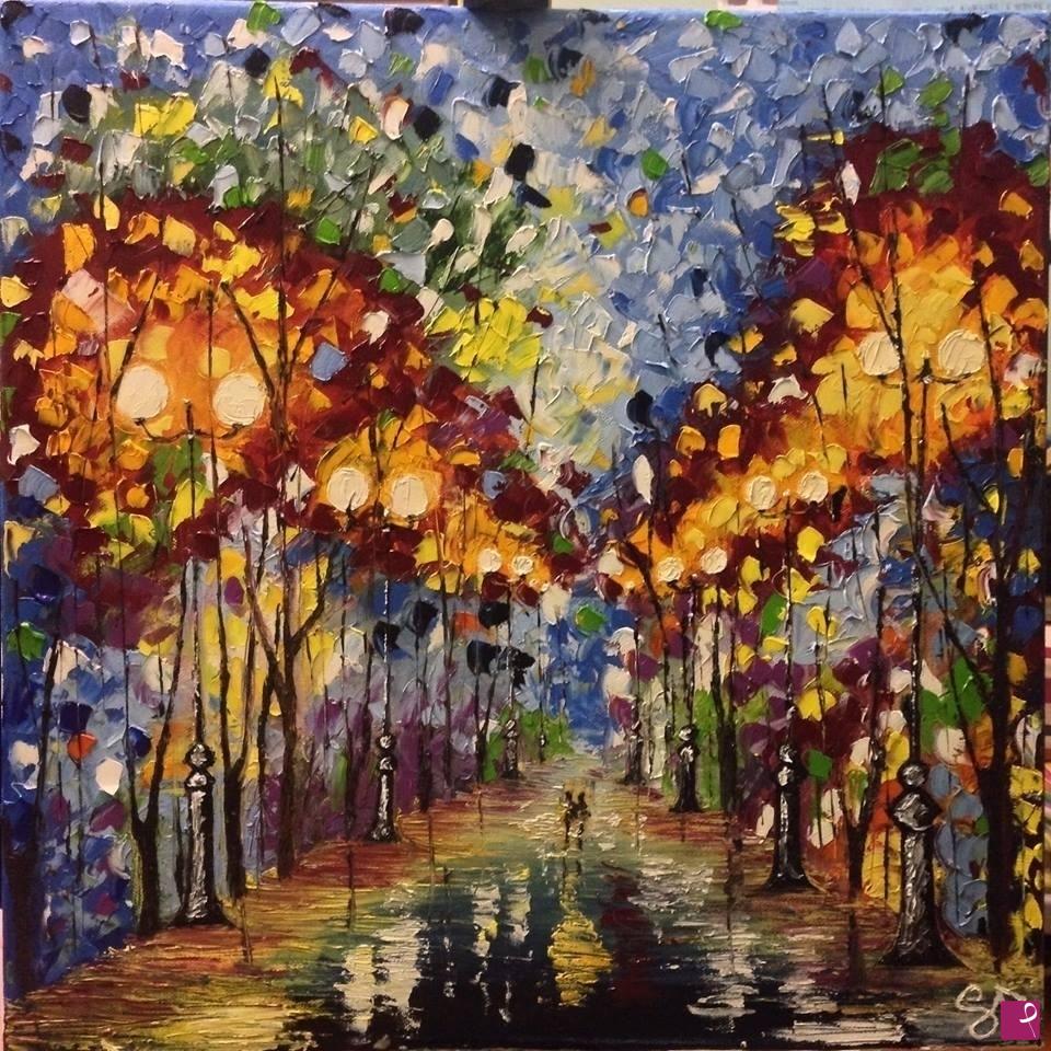 quadri in vendita online - Colorful night