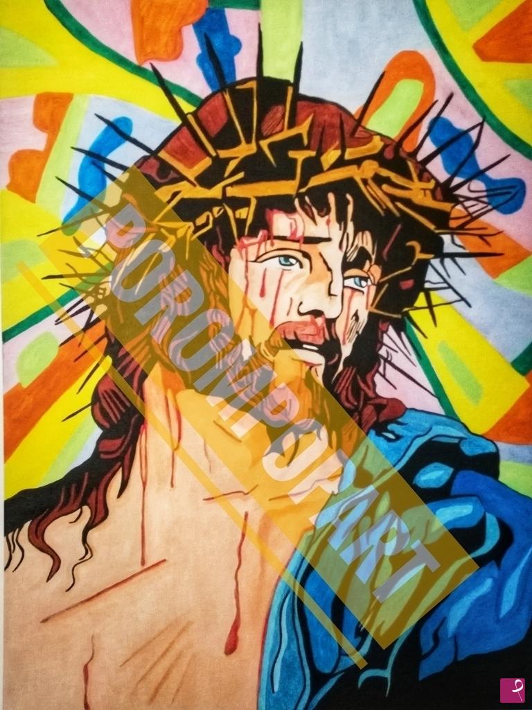 quadri in vendita online - Colorfull Jesus