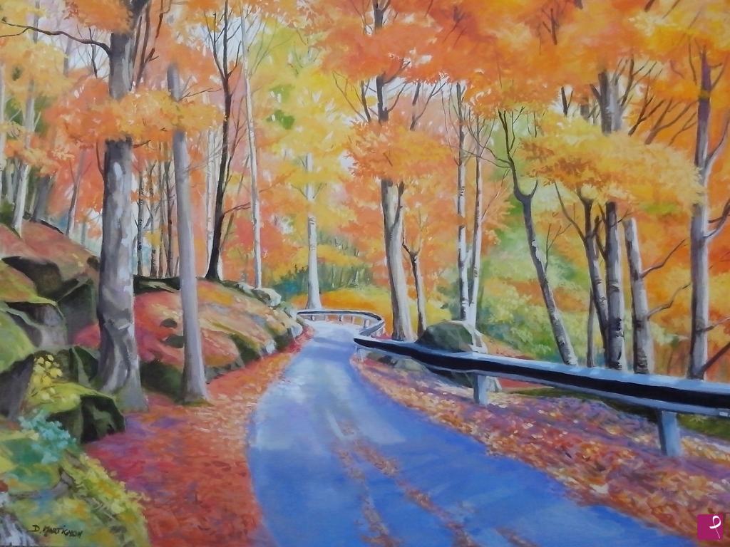quadri in vendita online - Colori Autunnali nel Bosco