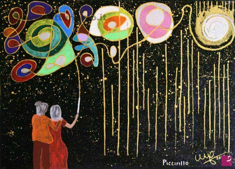 quadri in vendita online - COLORI IN UN CIELO STELLATO