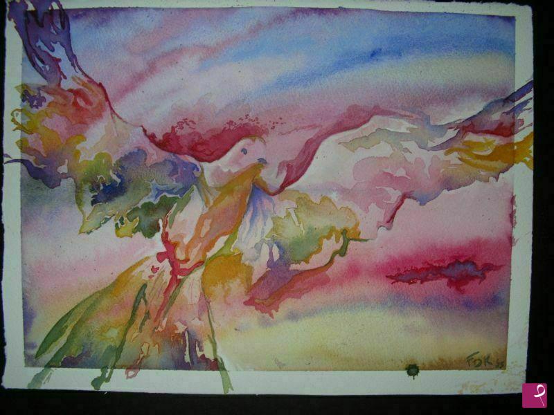 quadri in vendita online - COLOURED DOVE