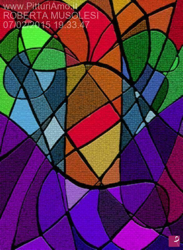 quadri in vendita online - Coloured tree