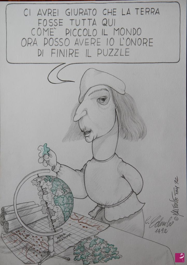 quadri in vendita online - Com'è piccolo il Mondo, 1492-2022