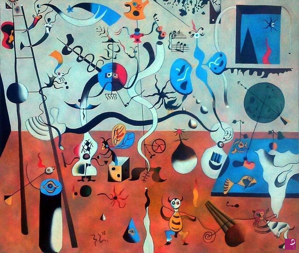 quadri in vendita online - COMPLEANNO DI ARLECCHINO (MIRO')