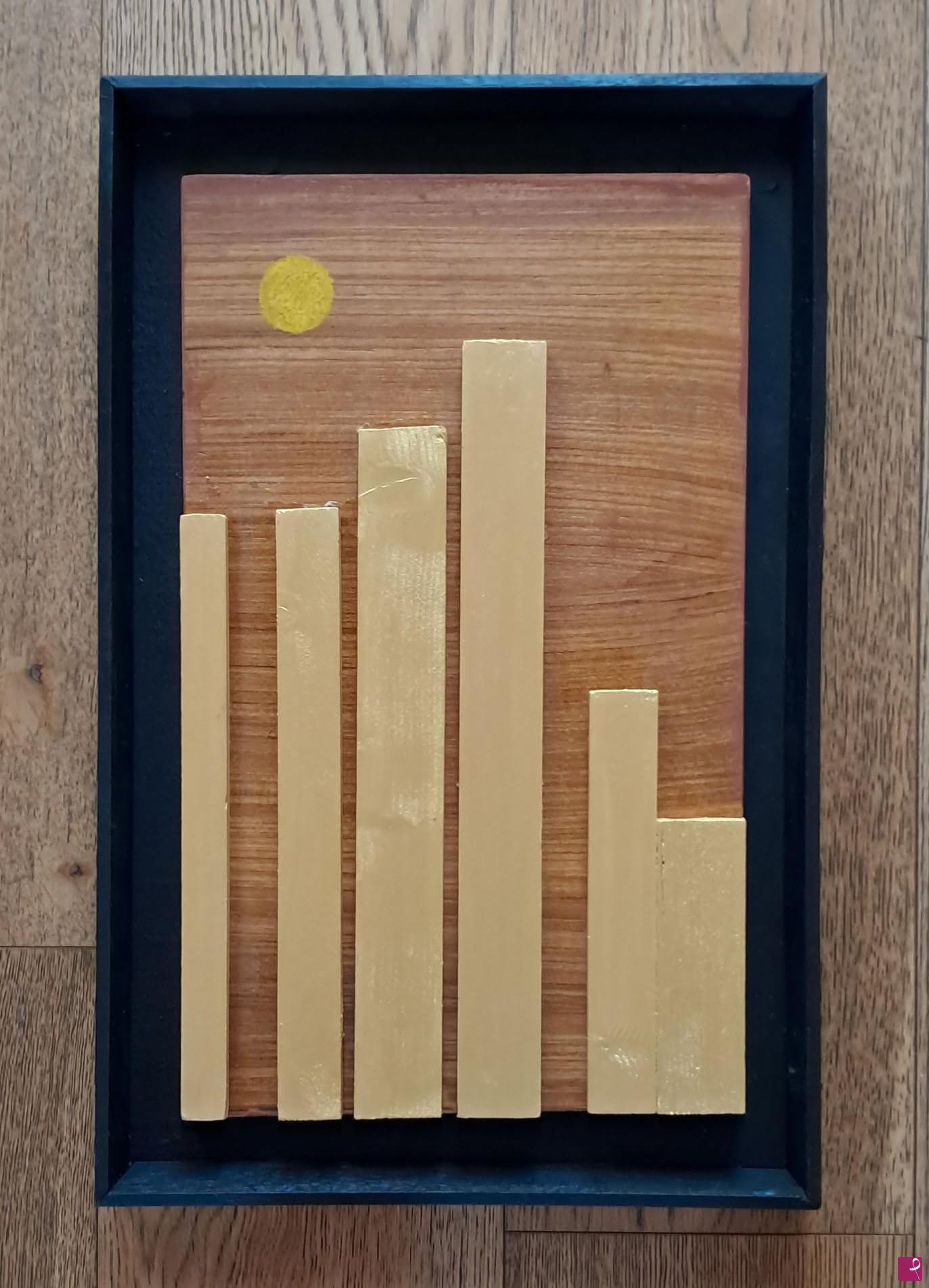 quadri in vendita online - Composition n.13  (Golden town)