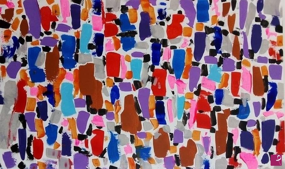 quadri in vendita online - Composizione 17 Lovisi Valter quadro astratto moderno su tela dipinto arte contemporanea 150 x 90 cm