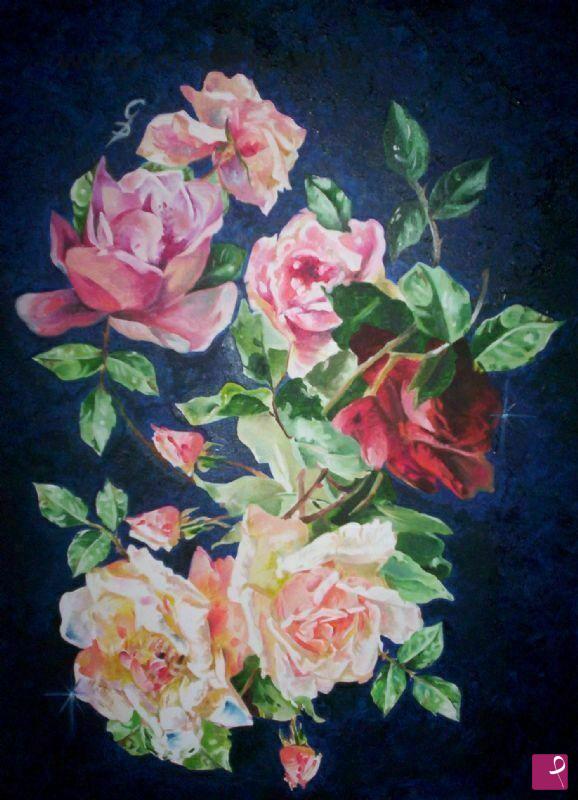 quadri in vendita online - Composizione di rose