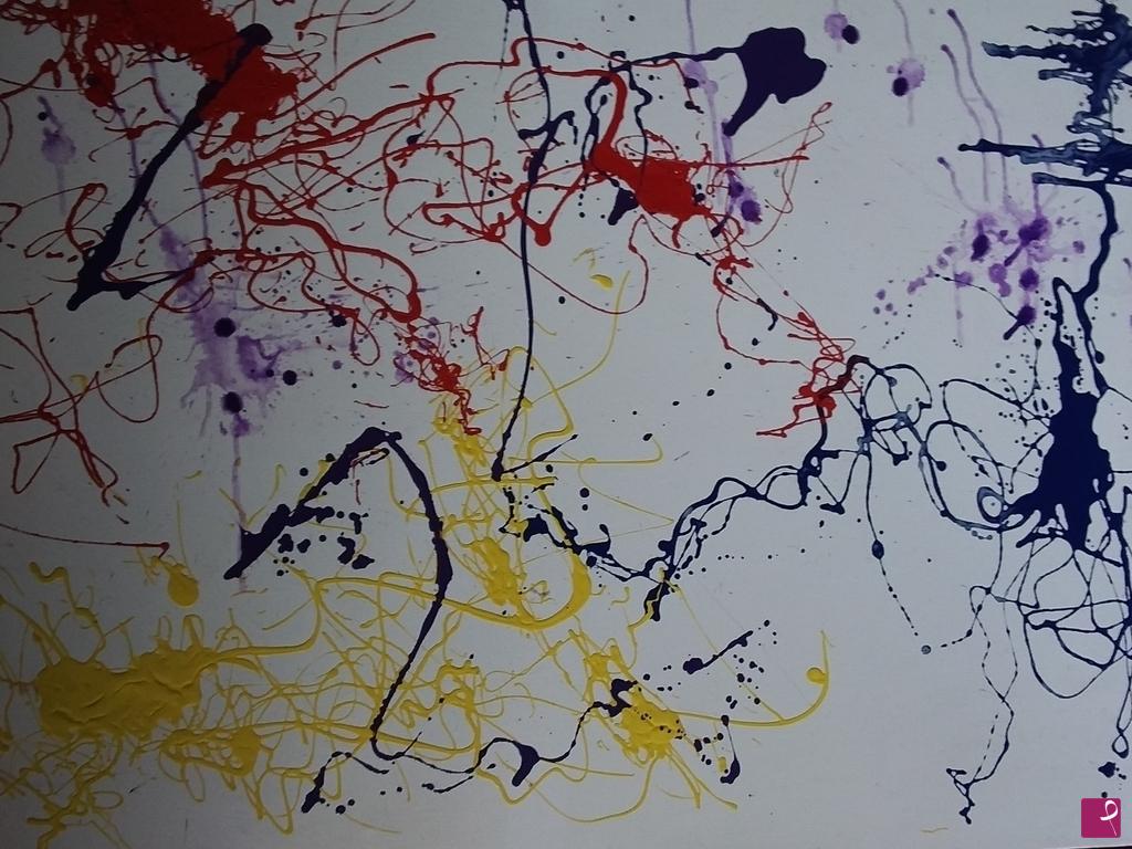quadri in vendita online - Contaminazione del viola nei colori primari