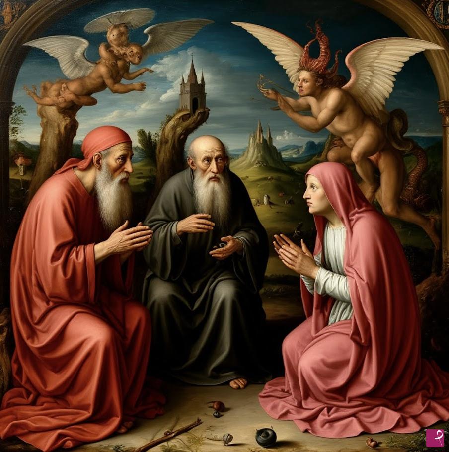 quadri in vendita online - Conversation of saints