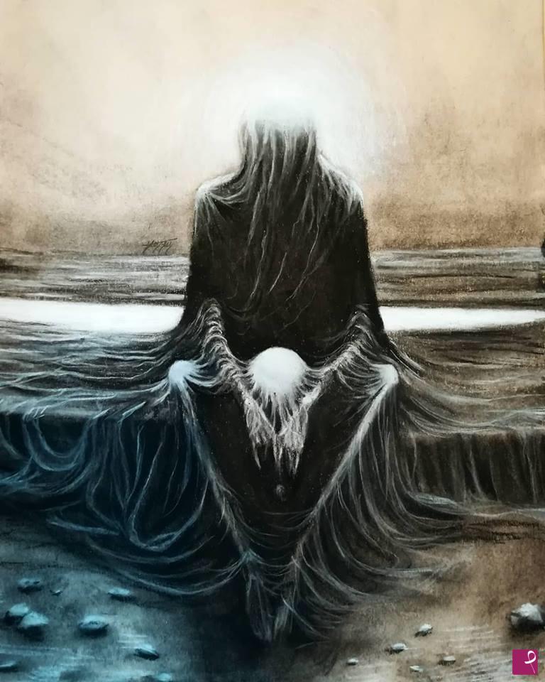 quadri in vendita online - Copia da Zdzisław Beksiński - Esercitazione col carboncino 07