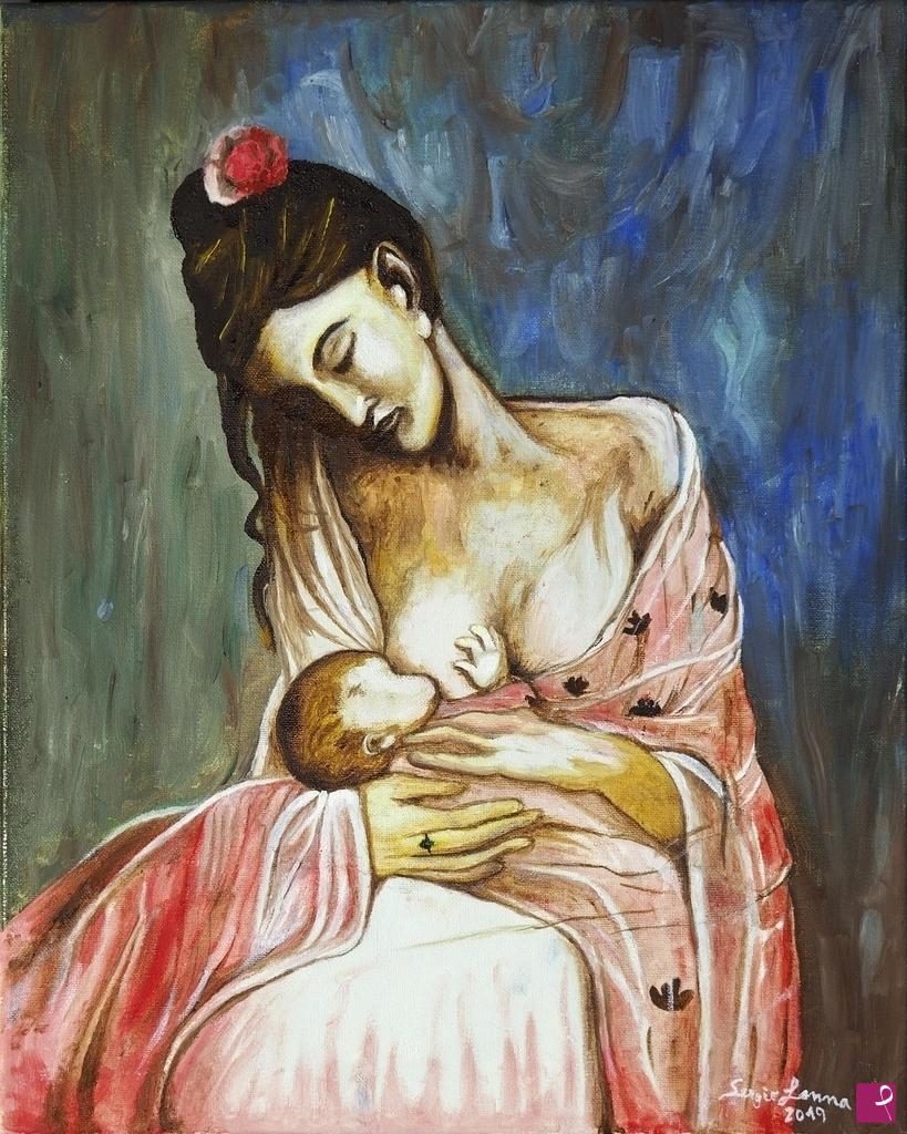 quadri in vendita online - Copia della Maternità di Picasso