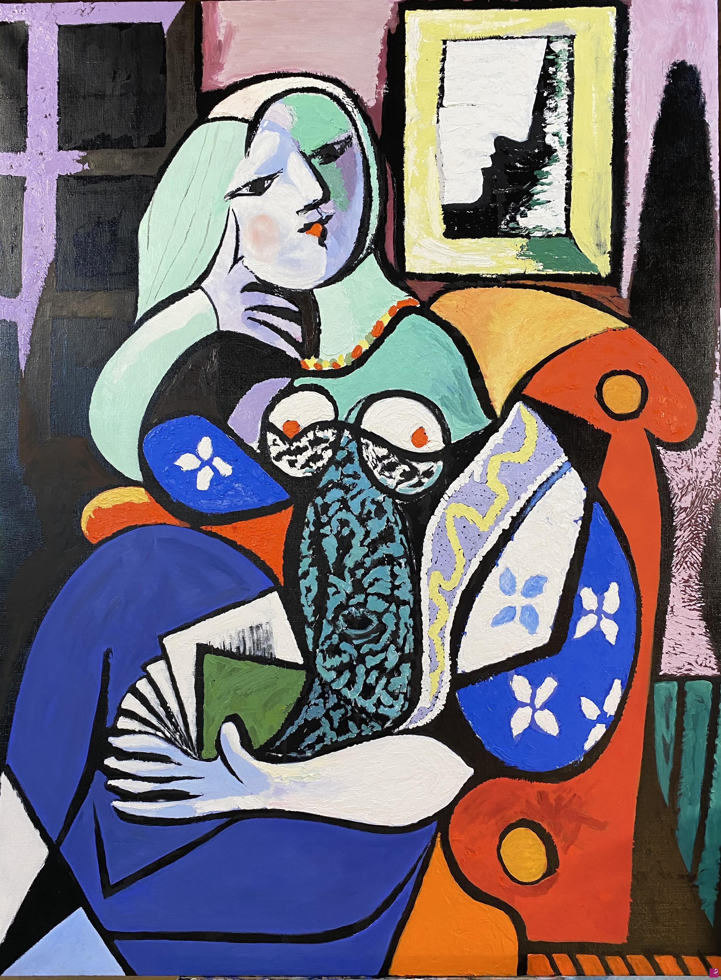 quadri in vendita online - Copia di Woman with a book - Picasso, 1932