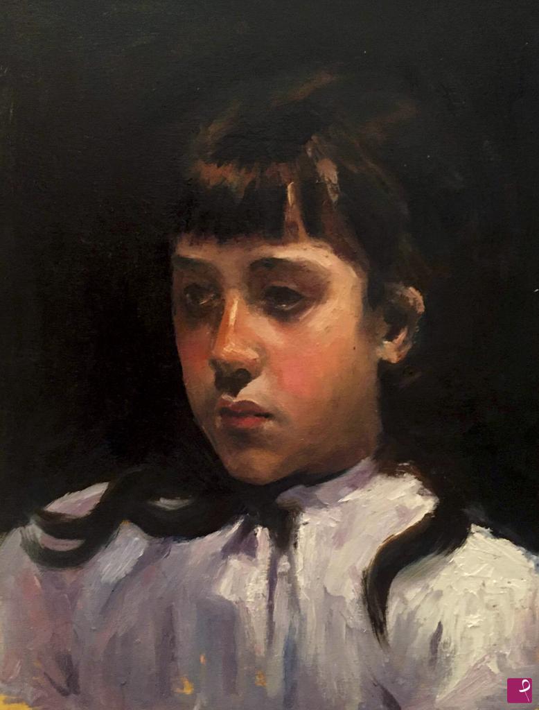 quadri in vendita online - copia di " Young Girl Wearing a White Muslin Blouse" 