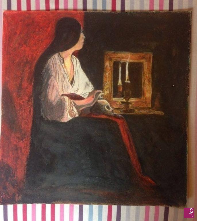 quadri in vendita online - copia omaggio  George de la Tour "Maria Maddalena penitente".