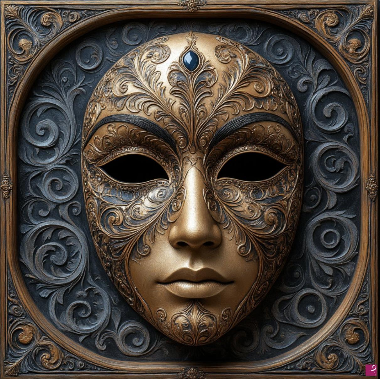 quadri in vendita online - Copper mask