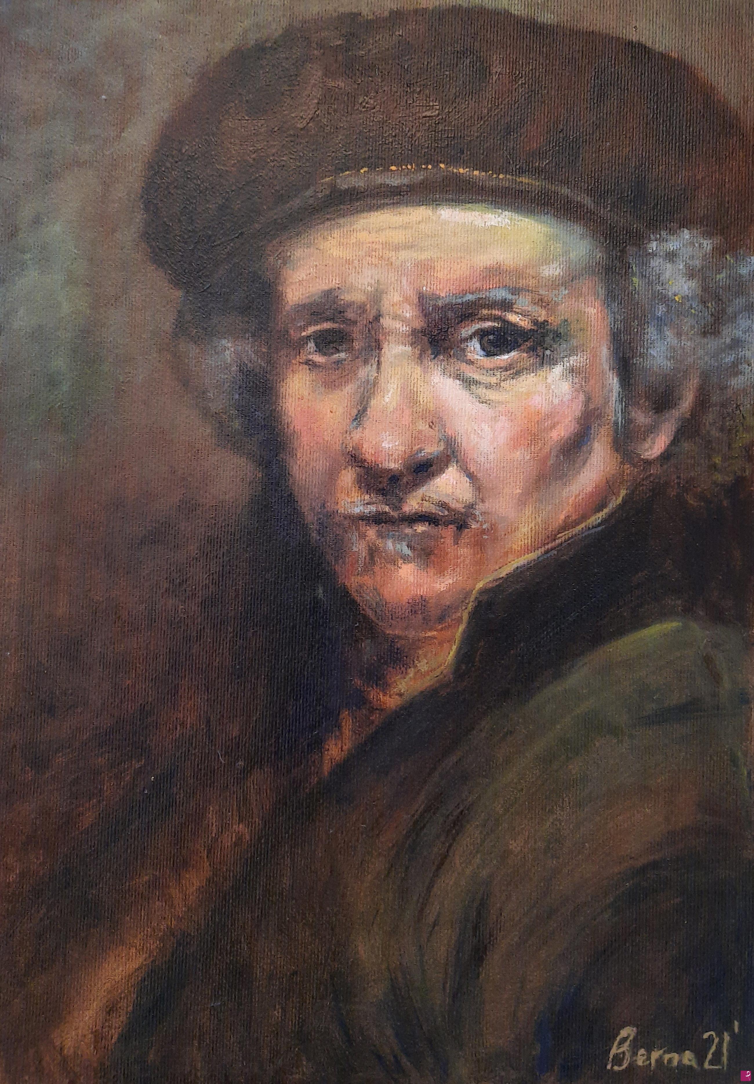 quadri in vendita online - Copy of Self - Portrait Rembrandt