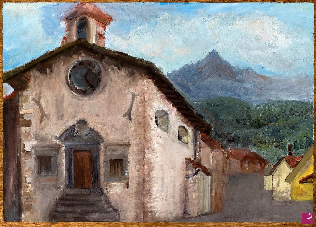 quadri in vendita online - Corfino – Chiesa di San Lorenzo diacono martire