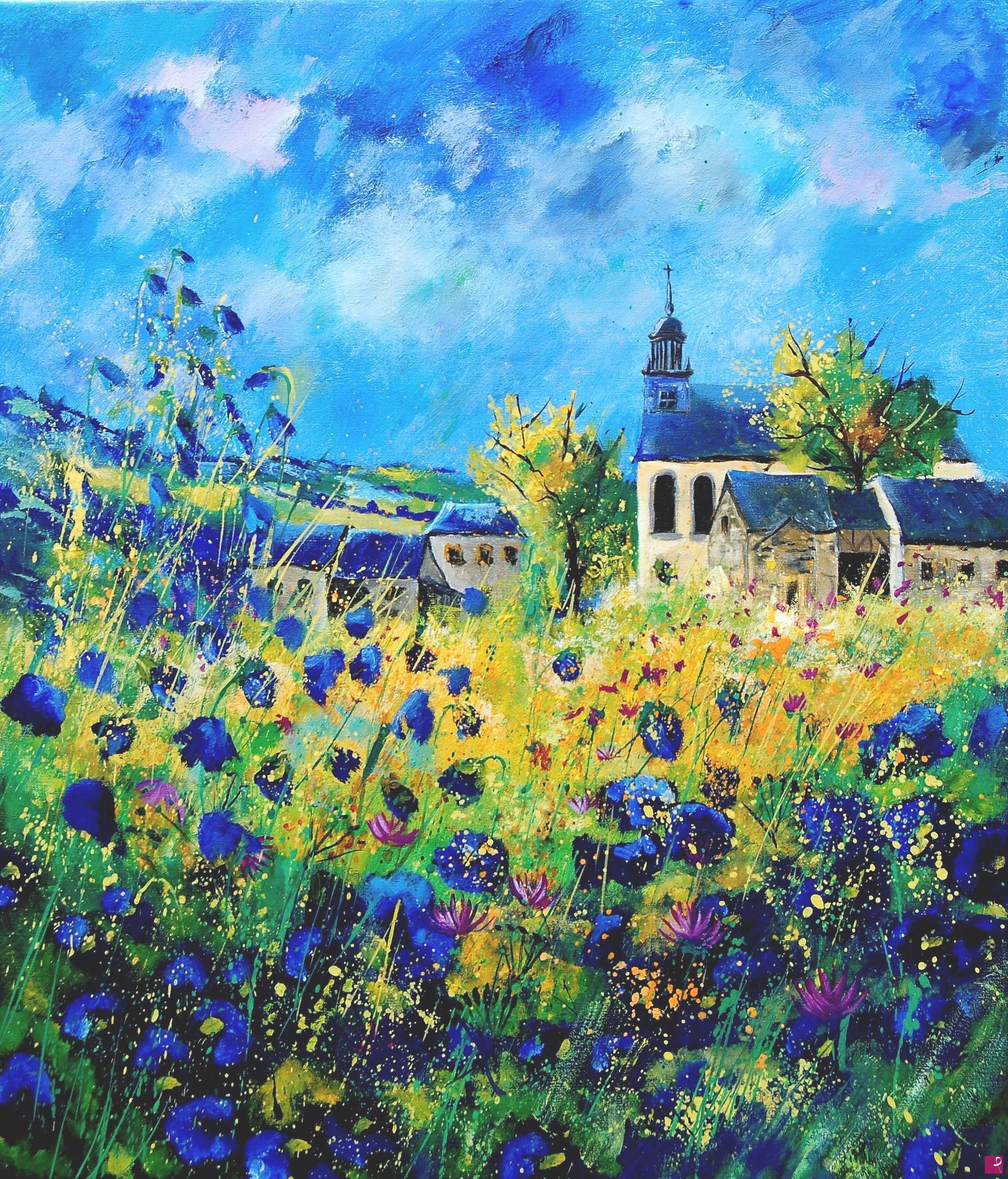 quadri in vendita online - Cornflowers in my village 