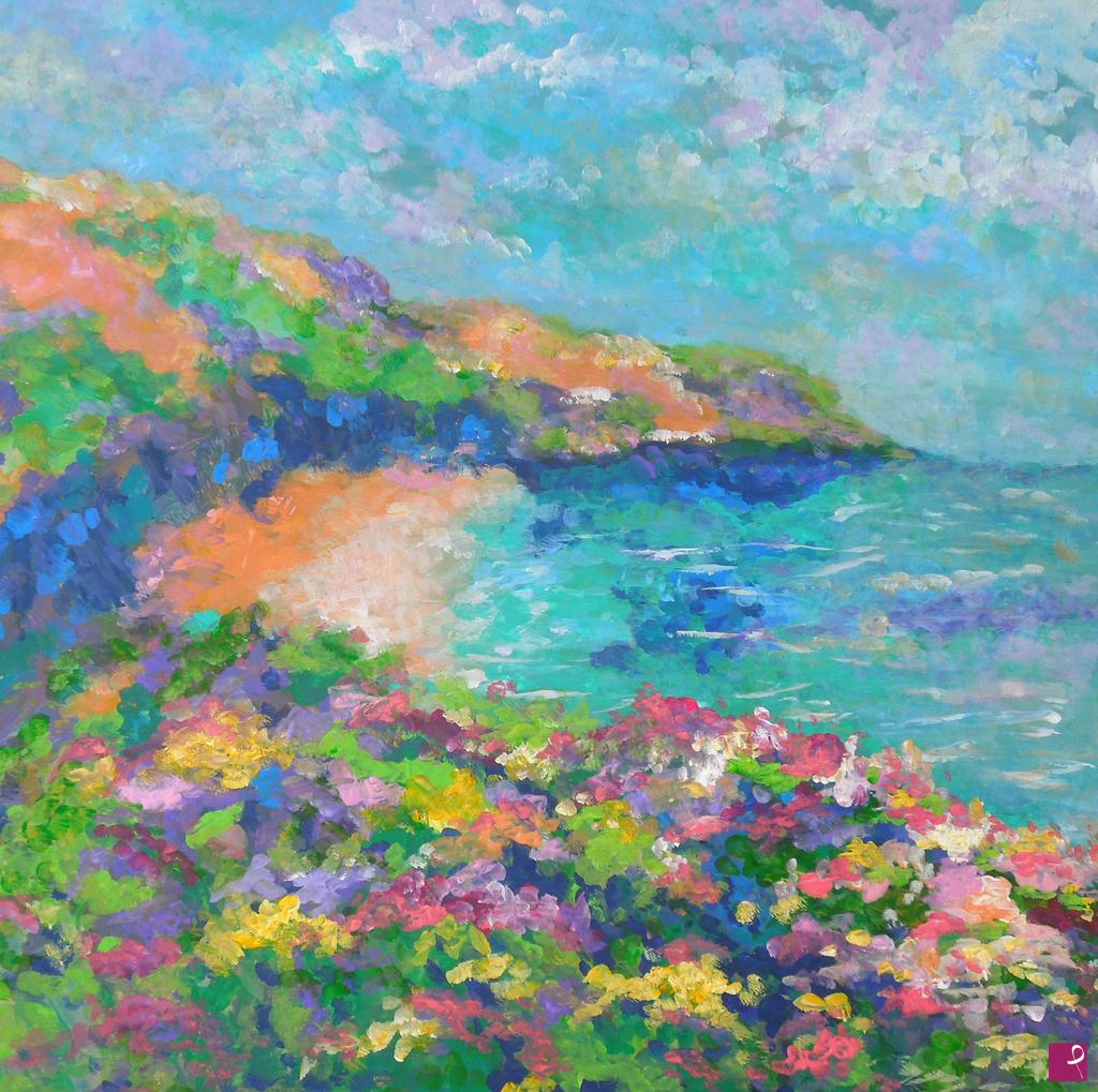 quadri in vendita online - Cornish coastline in spring - 485