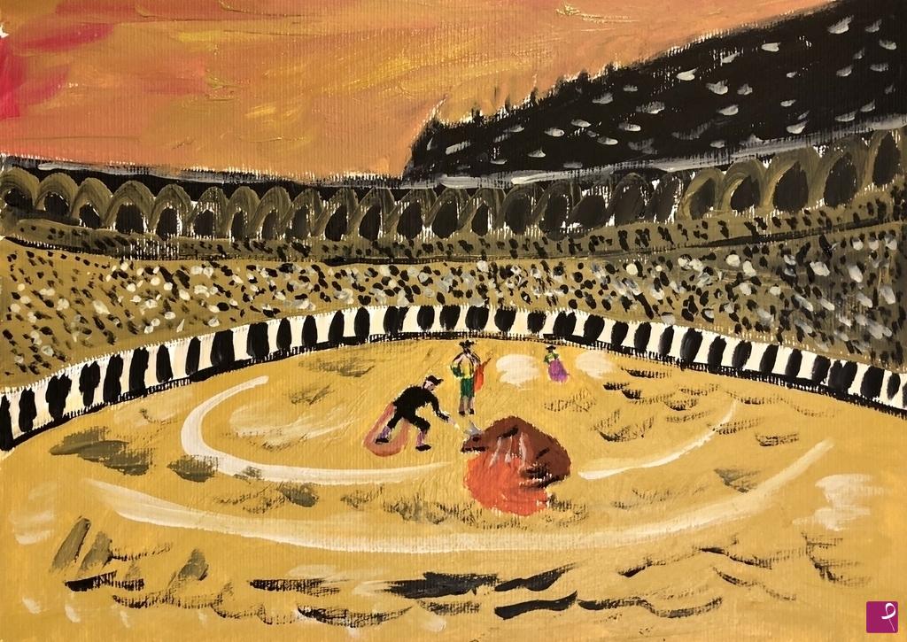 quadri in vendita online - Corrida al tramonto 