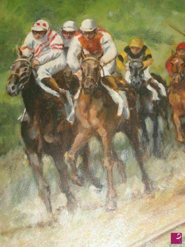 quadri in vendita online - corsa di cavalli
