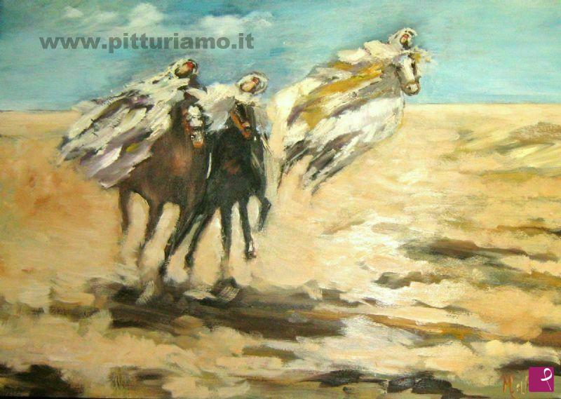 quadri in vendita online - corsa nel deserto
