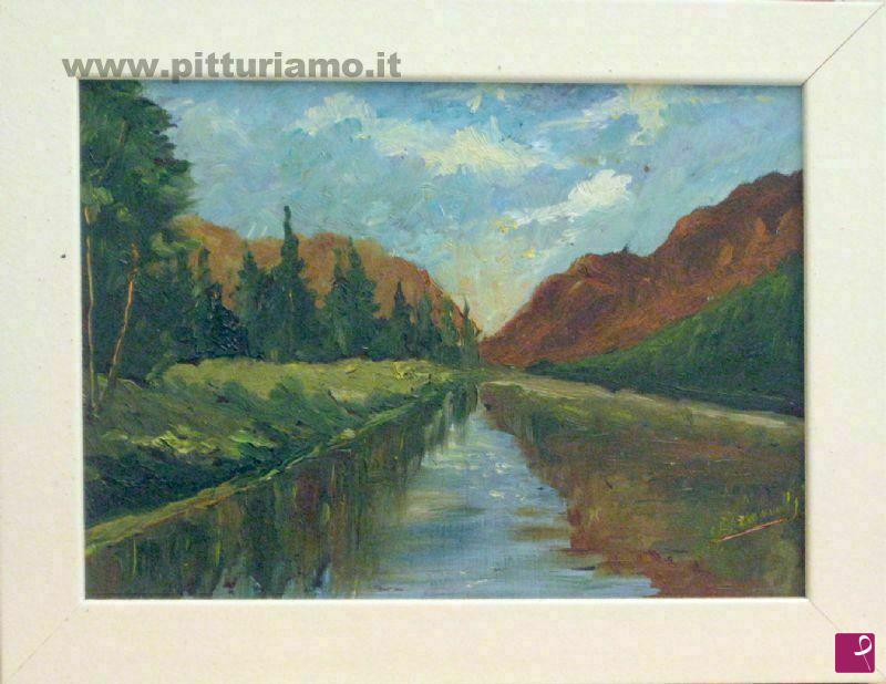 quadri in vendita online - corso d'acqua nel fondovalle