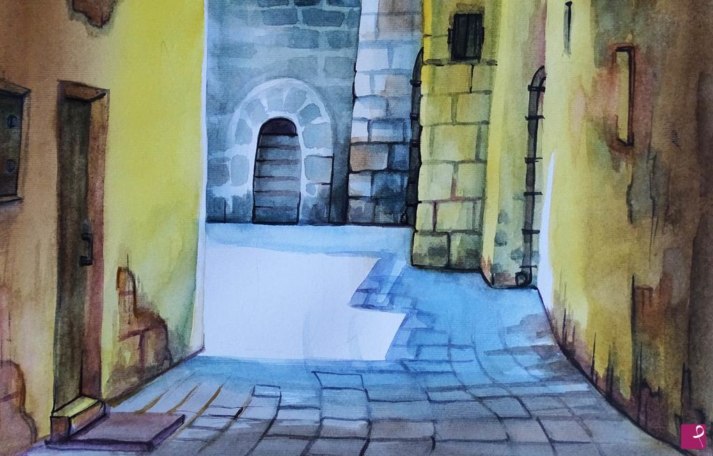 quadri in vendita online - cortile a MATERA