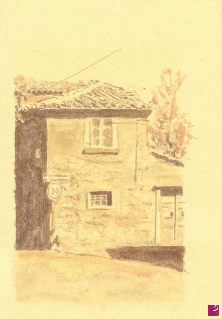 quadri in vendita online - Cortona - Casa contadina