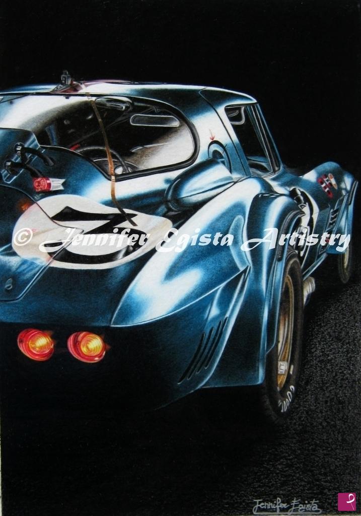 quadri in vendita online - Corvette 1963 Lightweight Grand Sport Coupe.