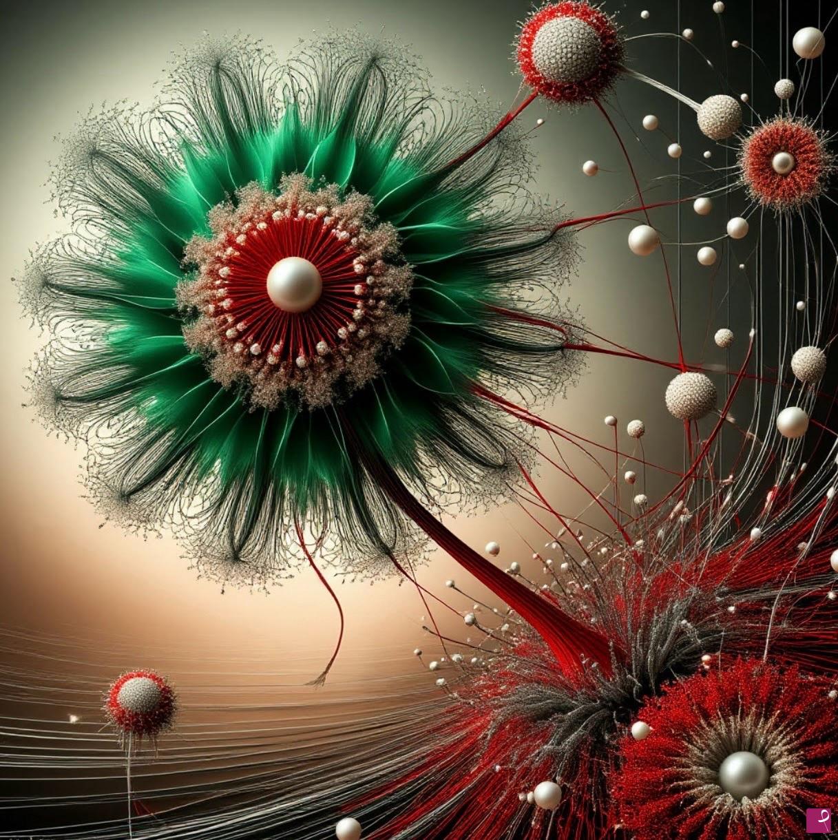 quadri in vendita online - Cosmic Flower