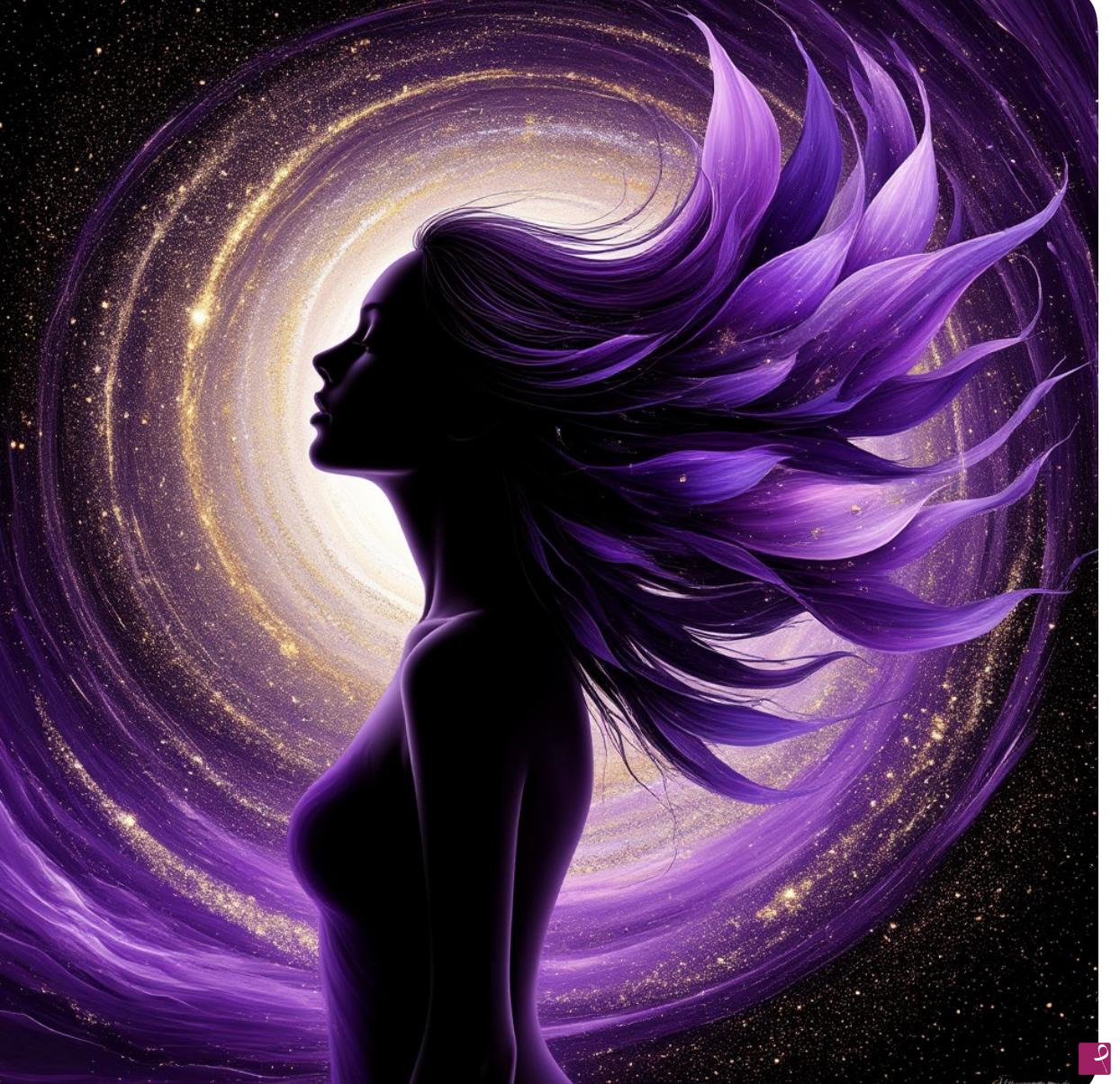 quadri in vendita online - Cosmos and girl 