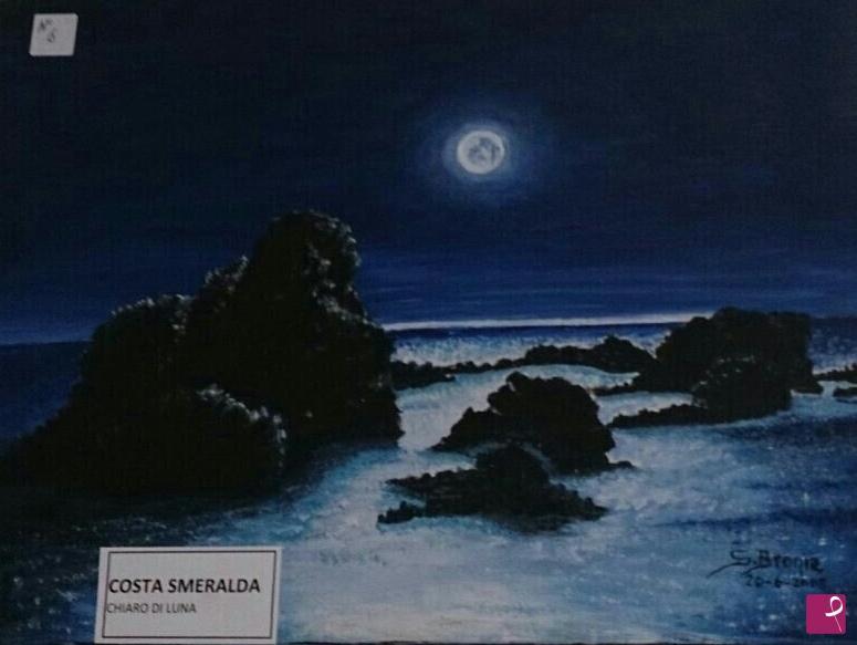quadri in vendita online - Costa smeralda - chiaro di luna