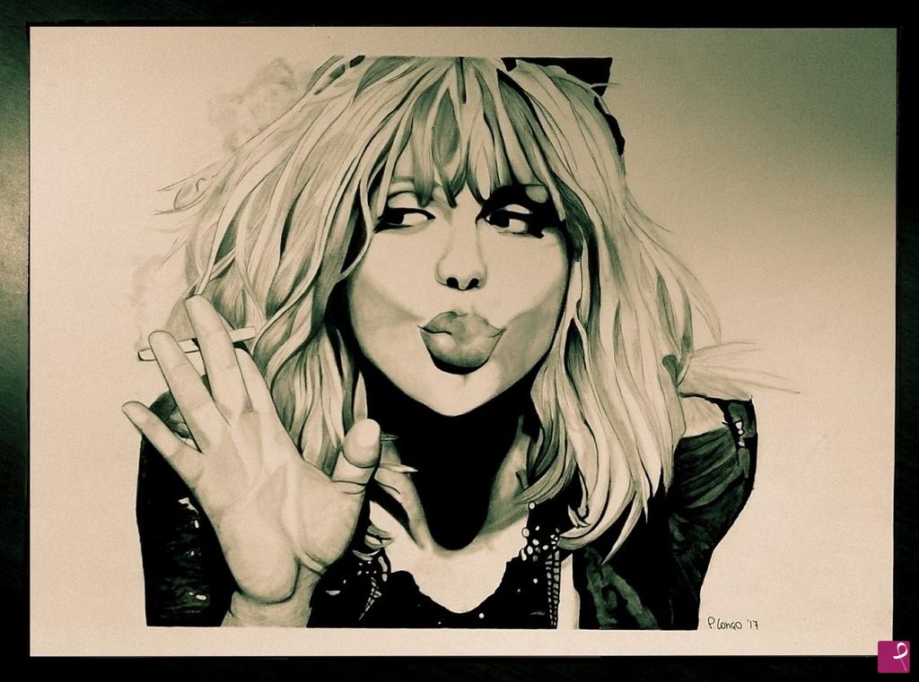 quadri in vendita online - Courtney Love - Hole