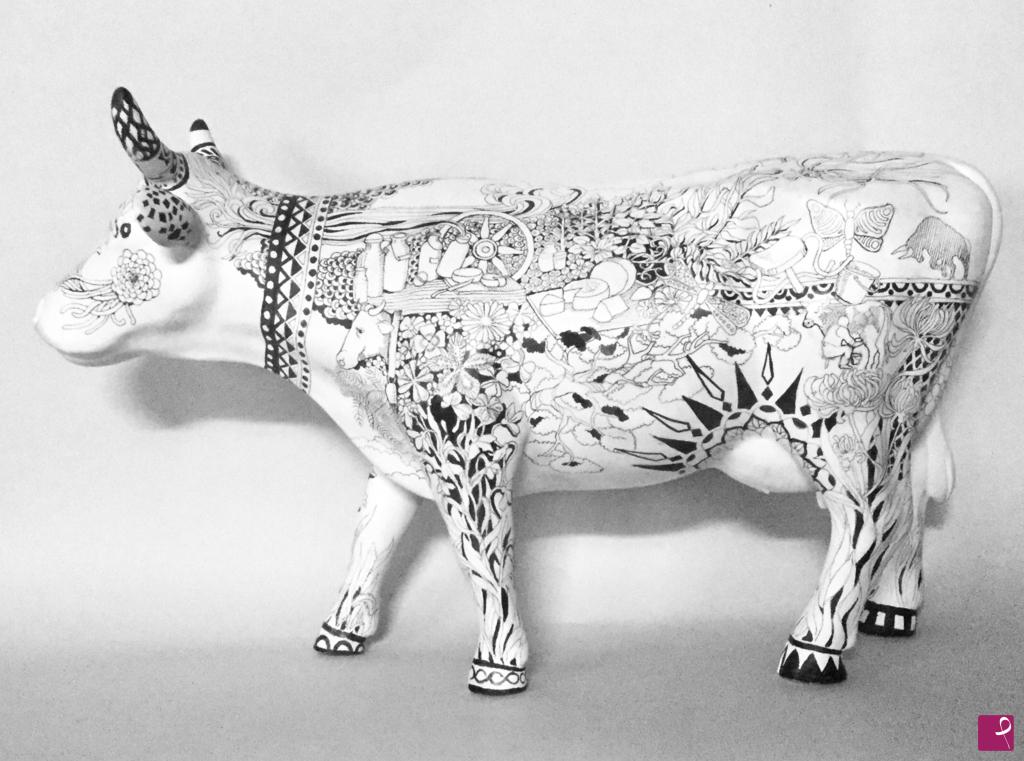 quadri in vendita online - Cow graffiti