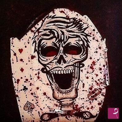 quadri in vendita online - Crazy barber skull
