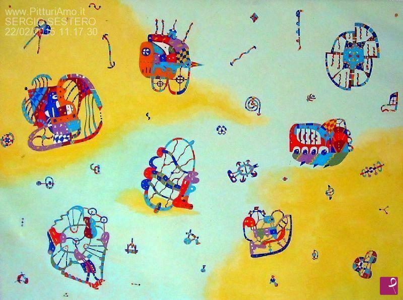 quadri in vendita online - Creature dell'infinito - cielo al tramonto