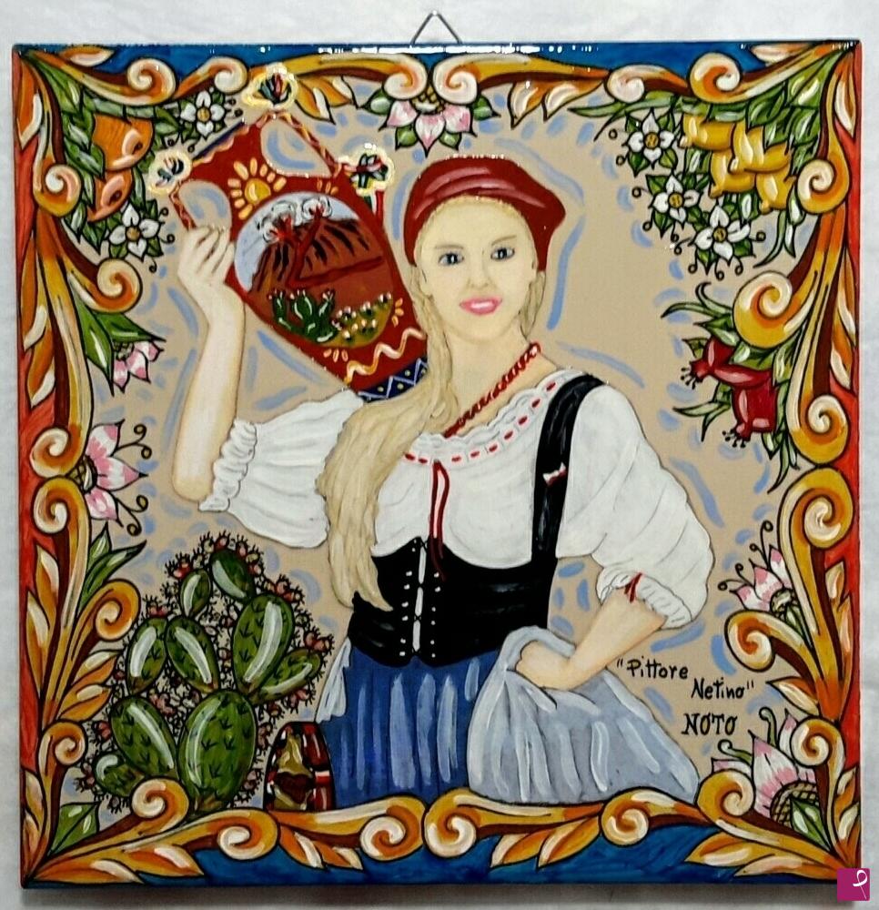 quadri in vendita online - Creazioni artistiche siciliane - collezione 2021 n.° 22  serie : souvenir siciliani 