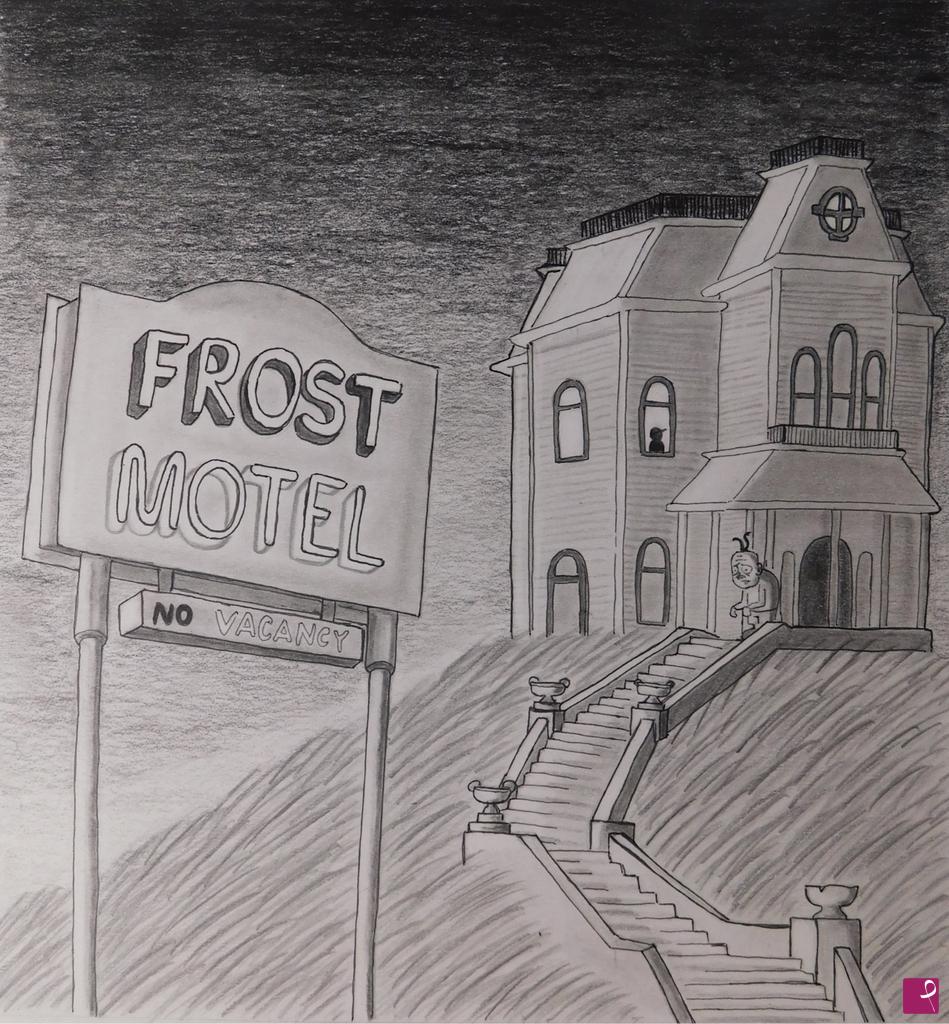 quadri in vendita online - Creepy night - motel
