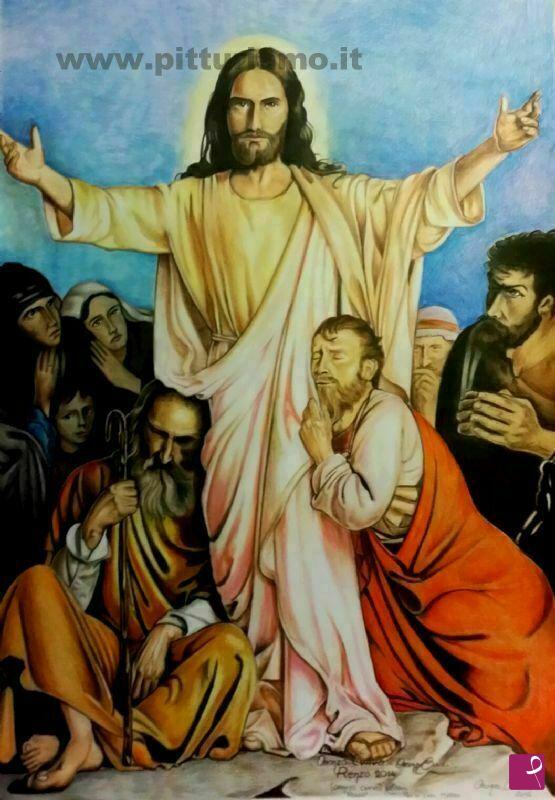 quadri in vendita online - Cristo e i Discepoli