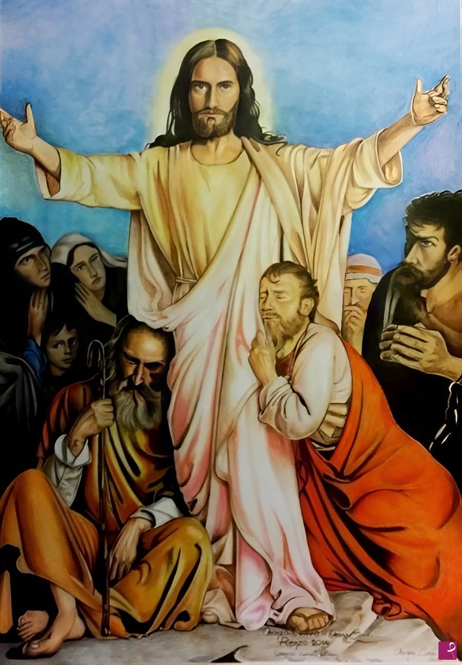 quadri in vendita online - Cristo e i discepoli 