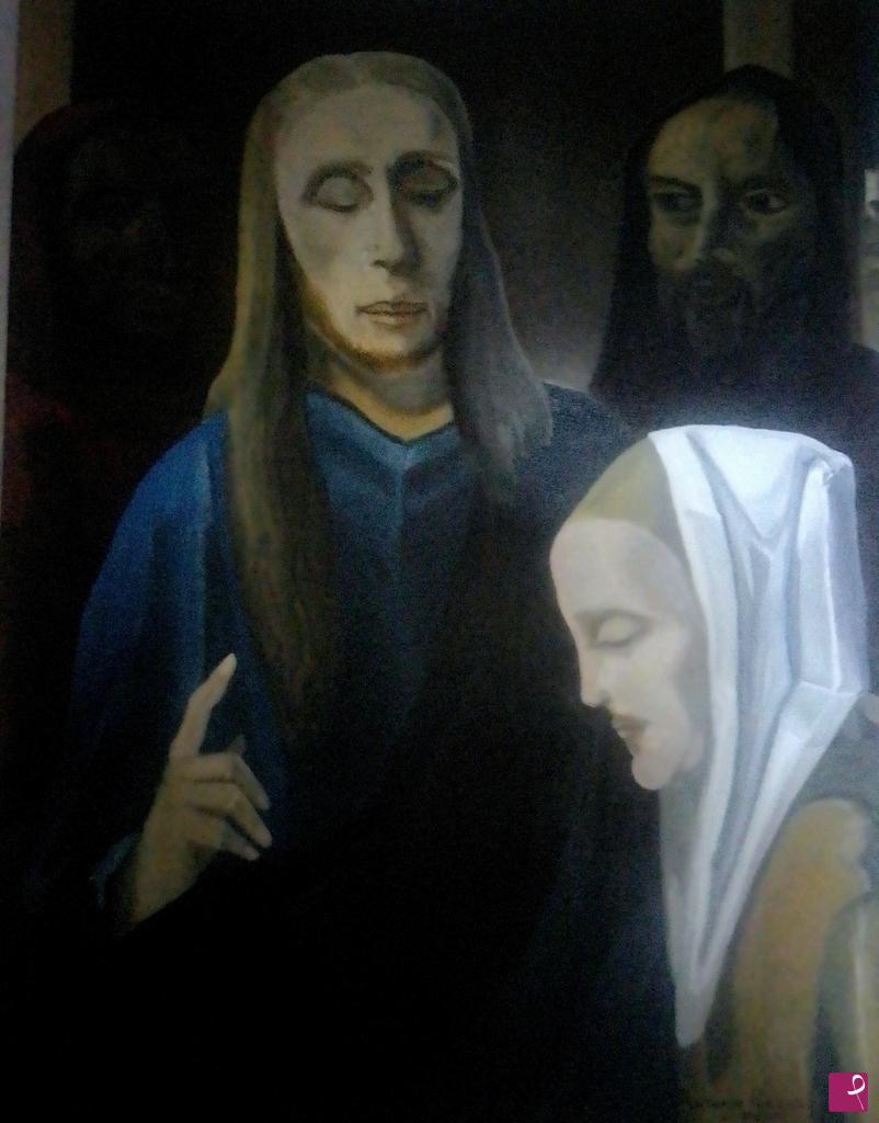 quadri in vendita online - Cristo e l'adultera