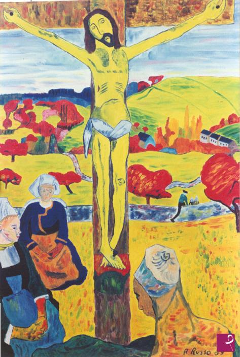 quadri in vendita online - Cristo giallo